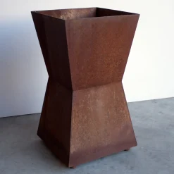 5 Portavaso in acciaio corten