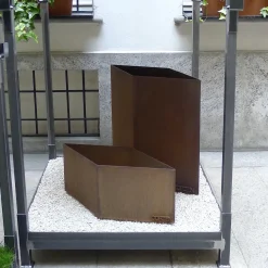 89,2 Portavaso in acciaio corten