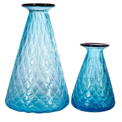 Acqua Mare Balloton Set di 2 vasi conici azzurri
