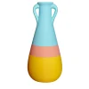 Anfora Cornelia XXL giallo-rosa e blu chiaro