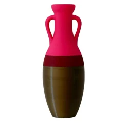 Anfora Giulio Cesare XL in bronzo, borgogna e fucsia