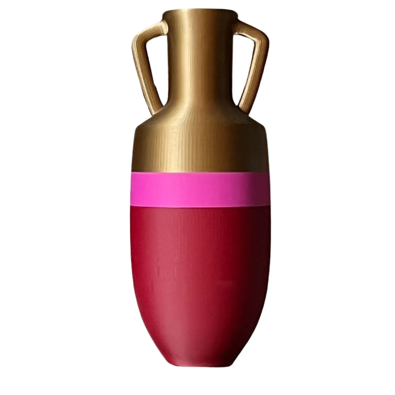 Anfora Ottaviano XL Borgogna Fucsia e Bronzo