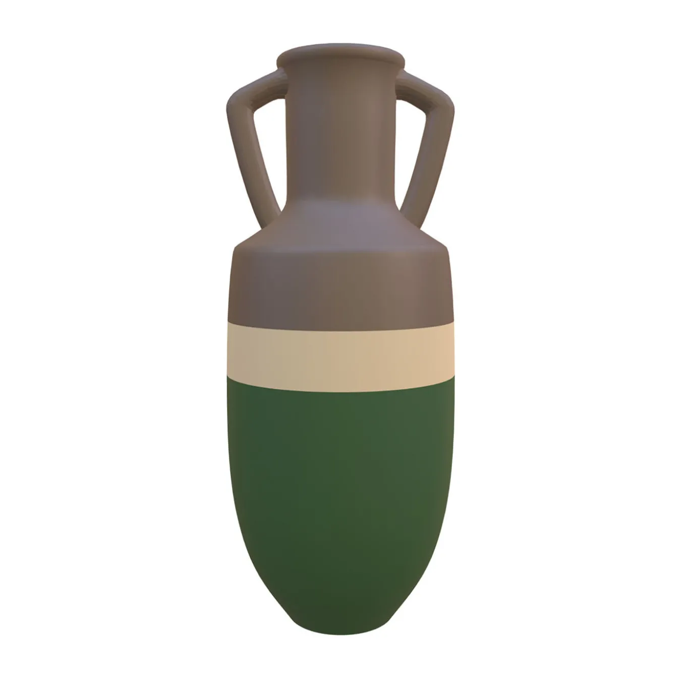 Anfora Ottaviano XL Militare Verde Latte e Bronzo