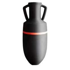 Anfora Ottaviano XL nera e arancione