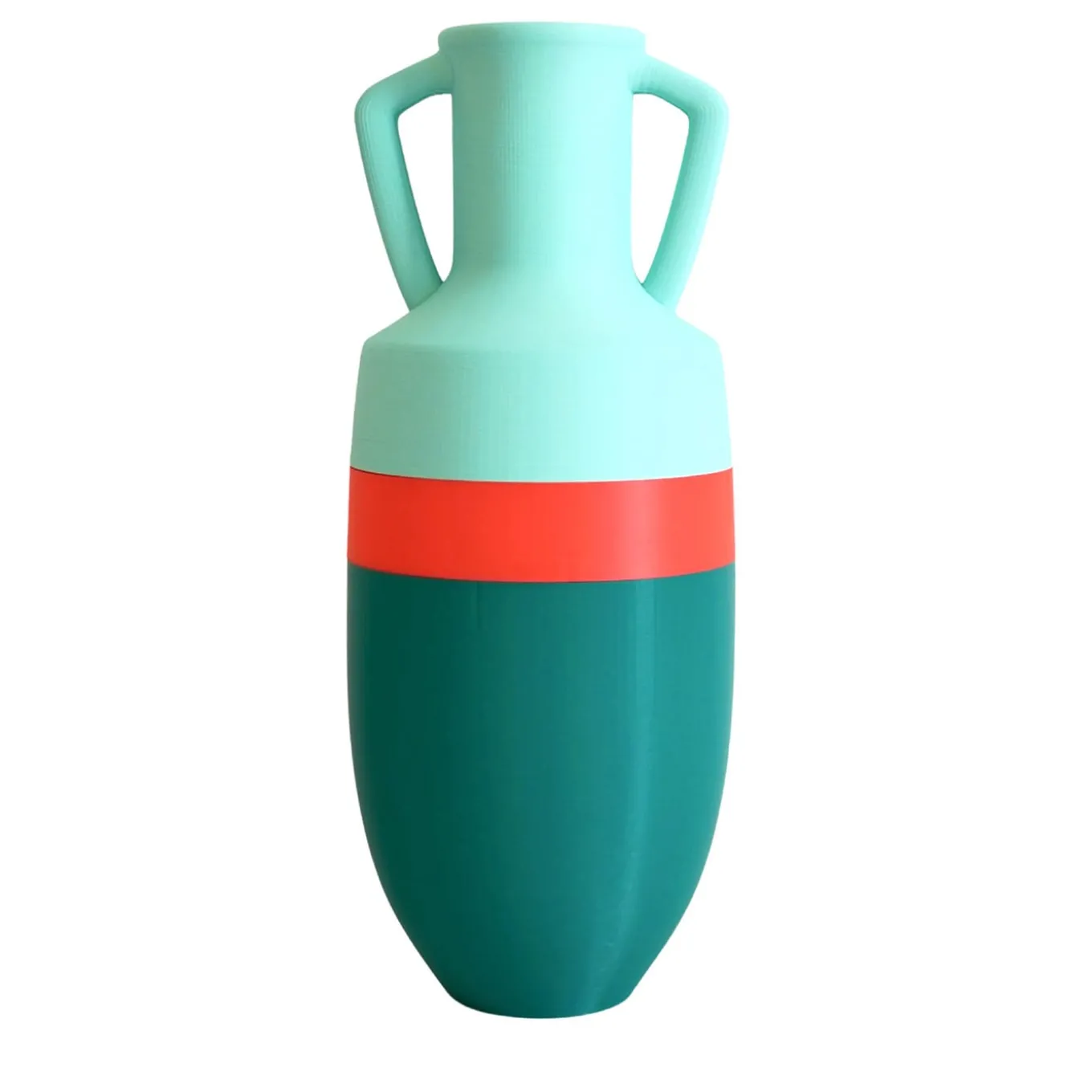 Anfora Ottaviano XL verde arancione e azzurra