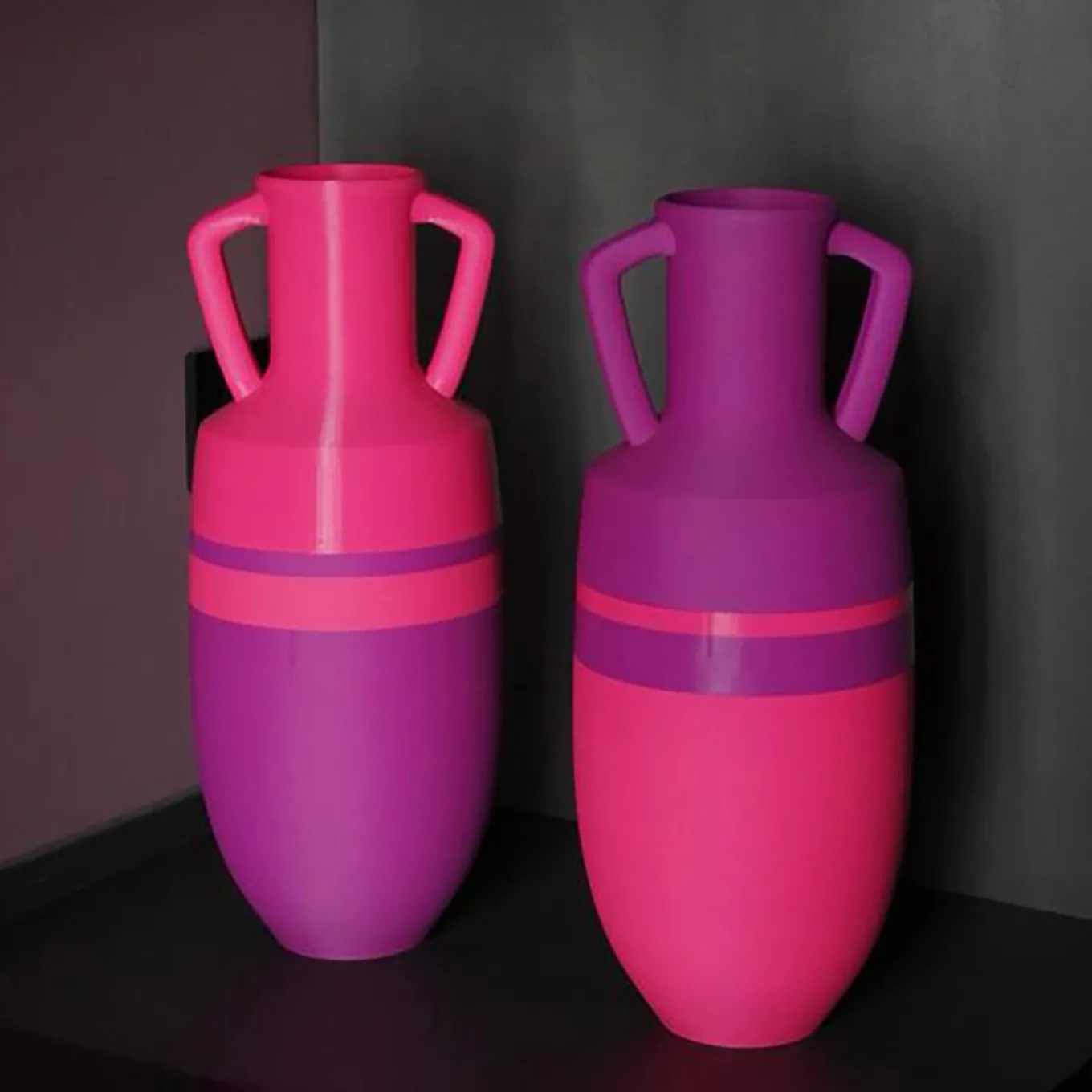 Anfora Ottaviano XL viola e fucsia
