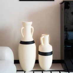 Anfora Ottaviano XXL bianca e nera