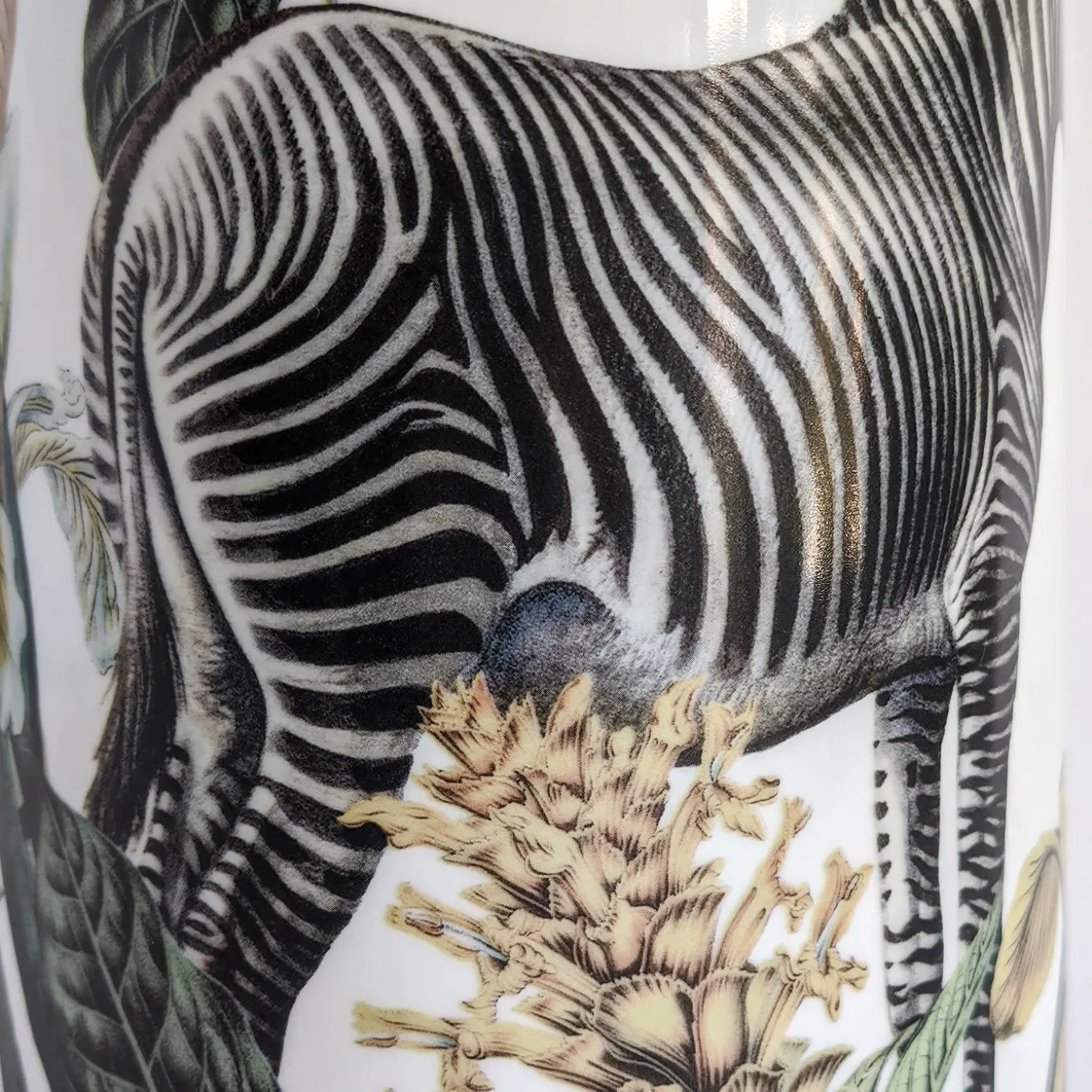 Animalia Vaso cilindrico in porcellana con zebra