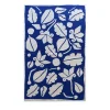 Arazzo/Coperta Radici Blu con Motivi Organici in Lana Merino
