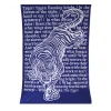 Arazzo/Coperta Tyger Blu in Cotone Biologico