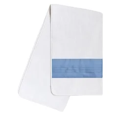 Asciugamano da bagno Plissè bianco e blu country