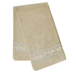 Asciugamano da bagno Roma beige e bianco azzurro