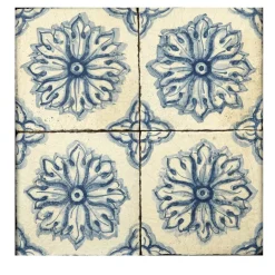 Blu Mare Set di 4 piastrelle #8