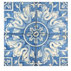 Blu Mare Set di 4 piastrelle #6
