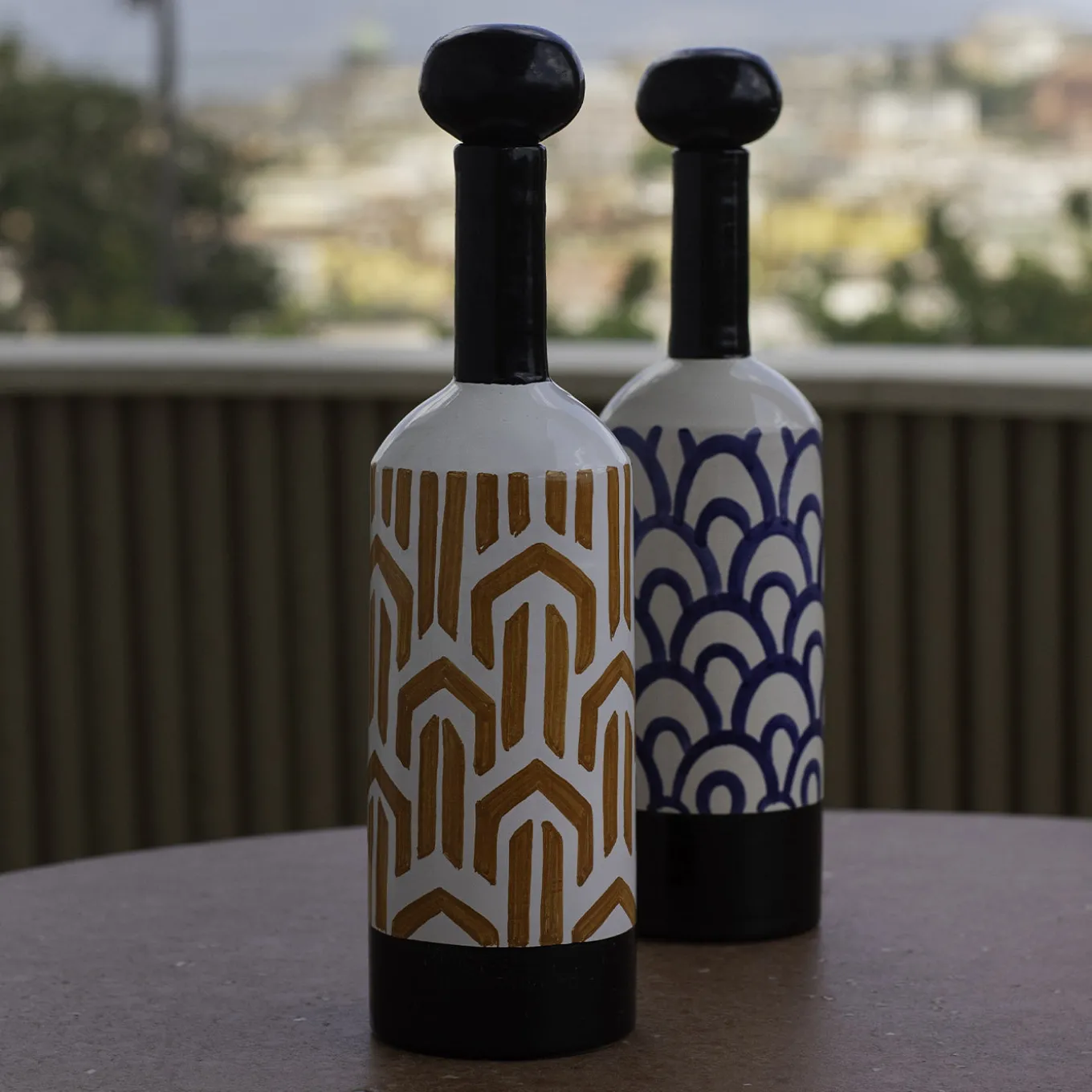 Bottiglia Decorativa Bauhaus Blu