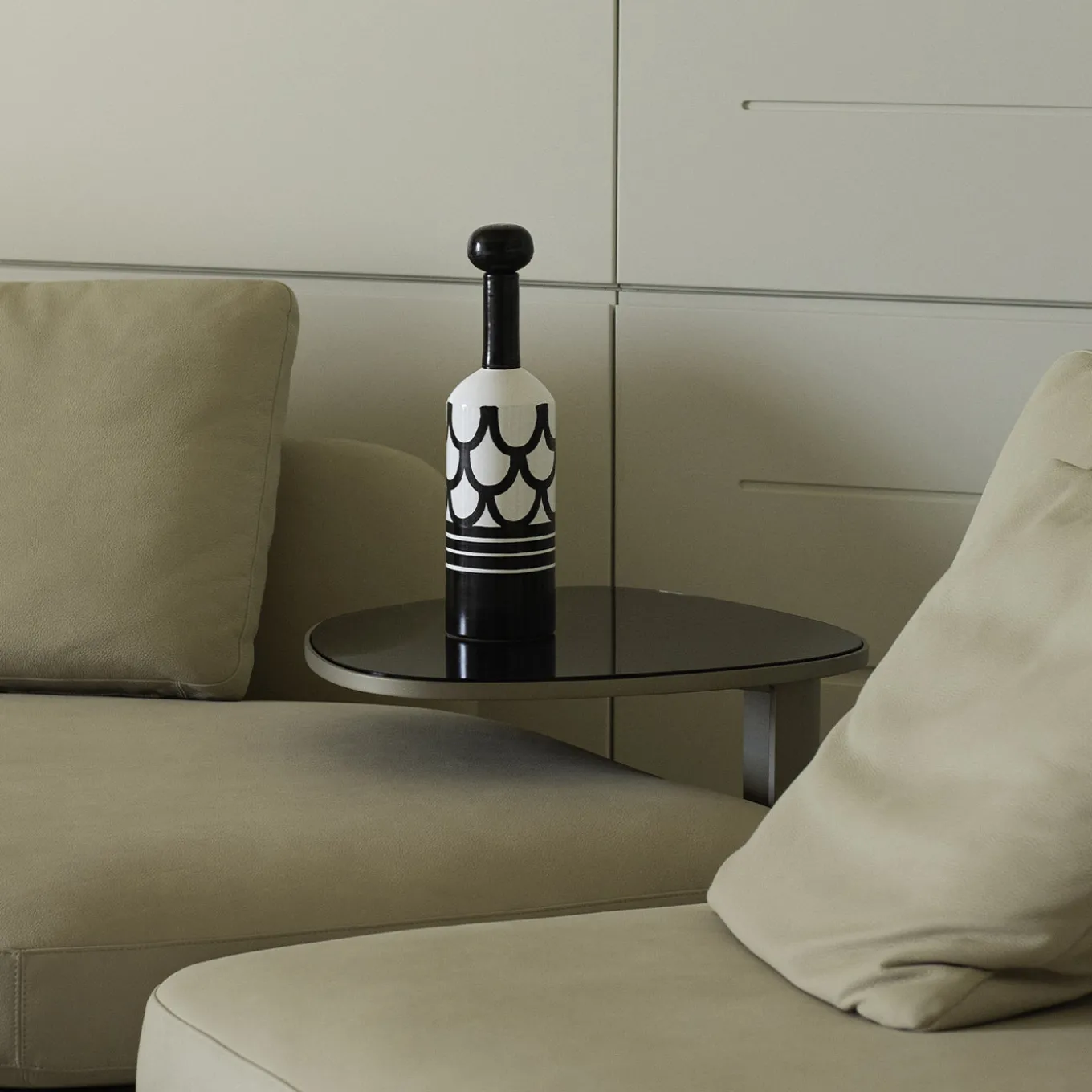 Bottiglia Decorativa Bauhaus Nera