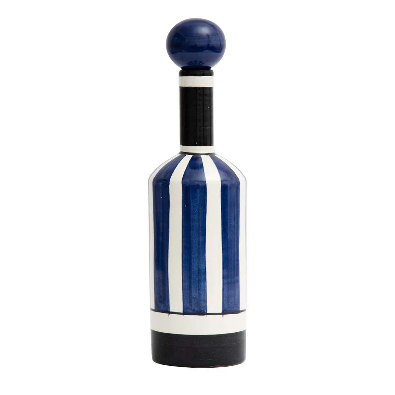 Bottiglia decorativa Demetra blu con coperchio
