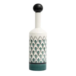 Bottiglia decorativa Gemini verde con coperchio