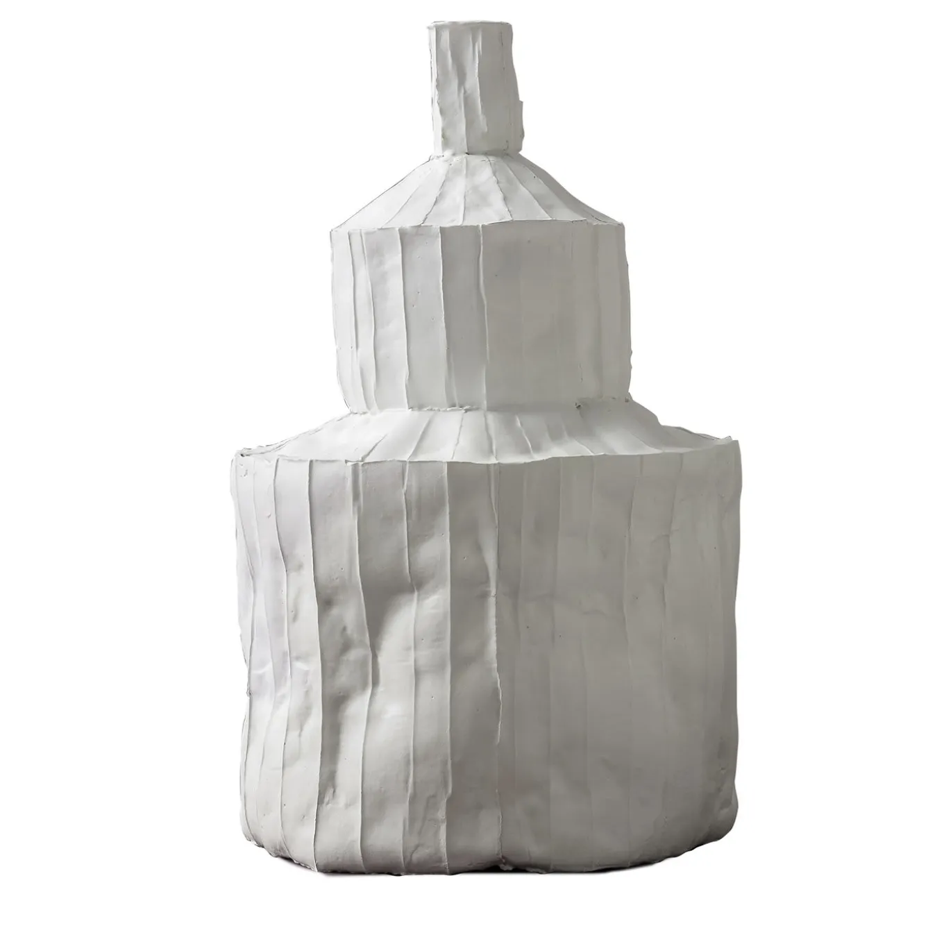 Bottiglia Fide Corteccia in Ceramica Bianca