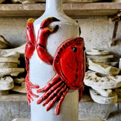 Bottiglia in Ceramica Policroma con Aragosta #2