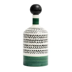 Bottiglia verde decorativa Virgo con coperchio