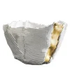 Bowl Cartoccio in ceramica bianca con inserto dorato #1