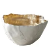 Bowl Corteccia in ceramica bianca e oro