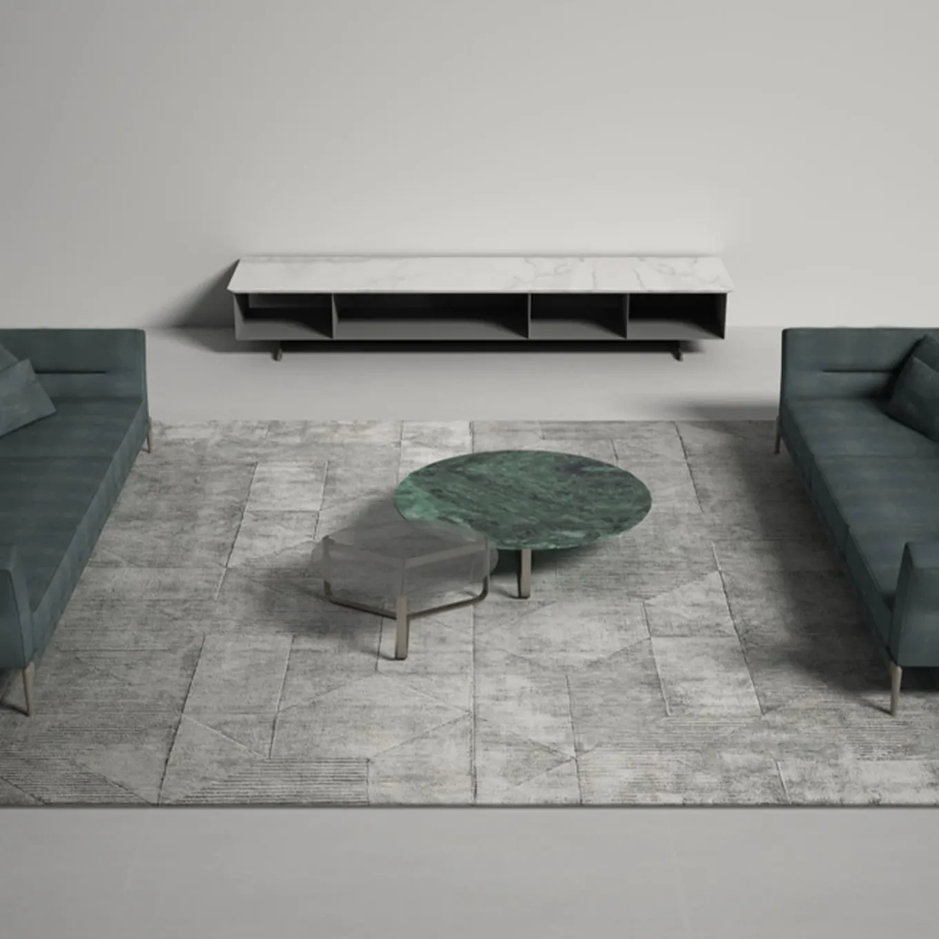 BSI 03 Tappeto Bamboo Iceberg Silvery di E. Garbin & M. Boglietti
