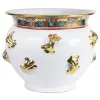 Cachepot a mosaico bianco