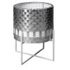 Cachepot in metallo argentato Galatea