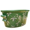 Cachepot ovale verde Devonshire