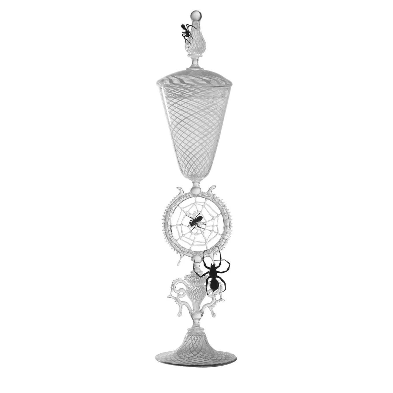 Calice scultoreo in vetro Vanità