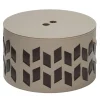Cancun N. 10 Cestino rotondo beige con coperchio