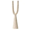 Candelabro Alpha in ceramica neve opaco