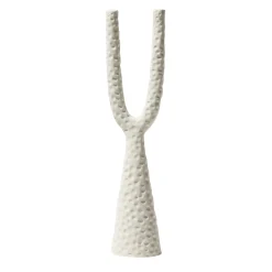 Candelabro Alpha in ceramica bianco opaco