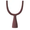 Candelabro Delta in Ceramica Borgogna Opaco
