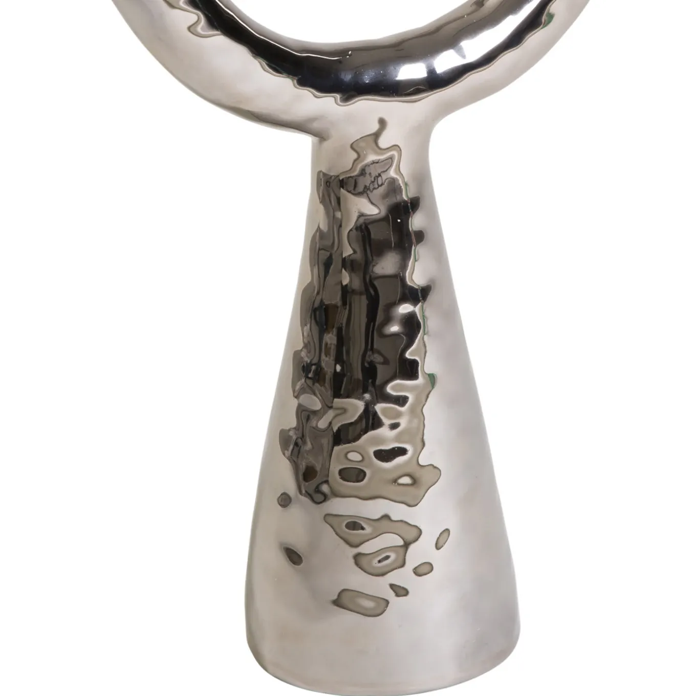 Candelabro in ceramica platino