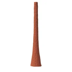 Candelabro Mono Omega in ceramica rosso indiano opaco