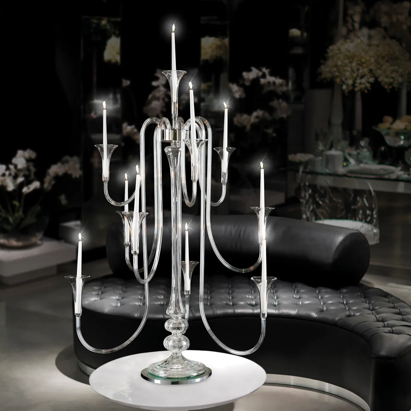 Candelabro Octopus Pyrex a 10 braccia