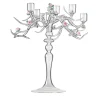 Candelabro Rose in Vetro con Finitura Trasparente
