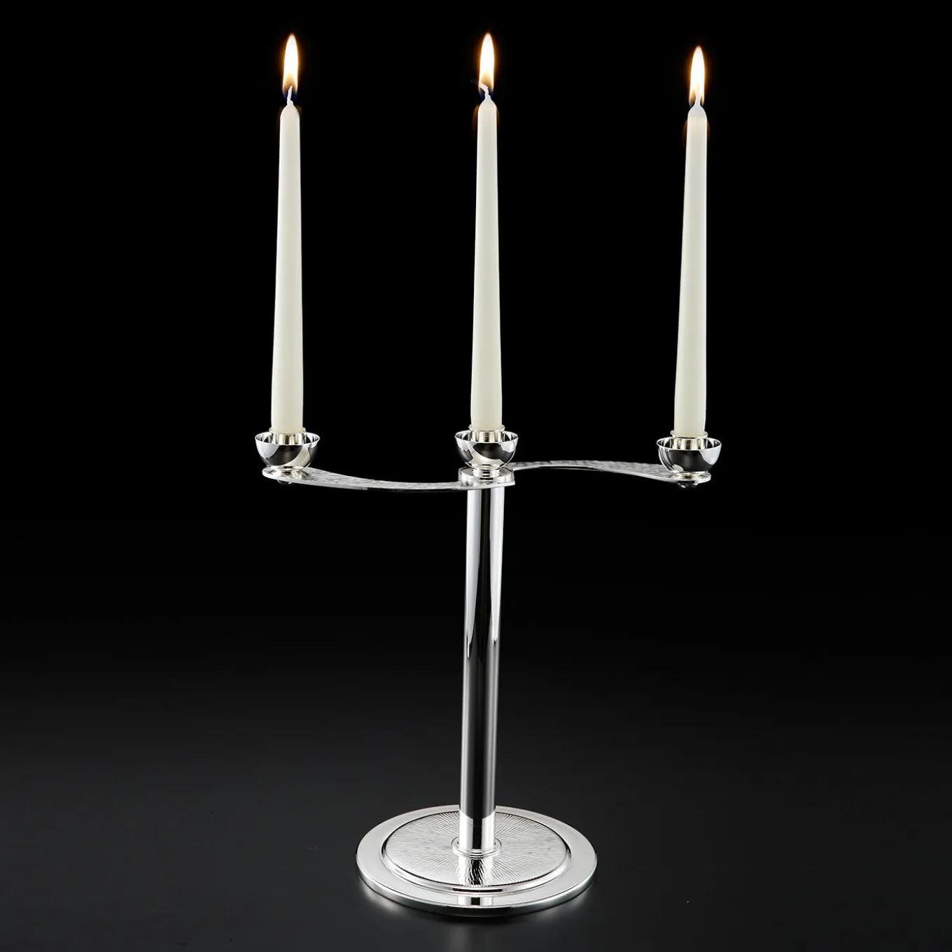 Candelabro Soffio a 3 candele in argento