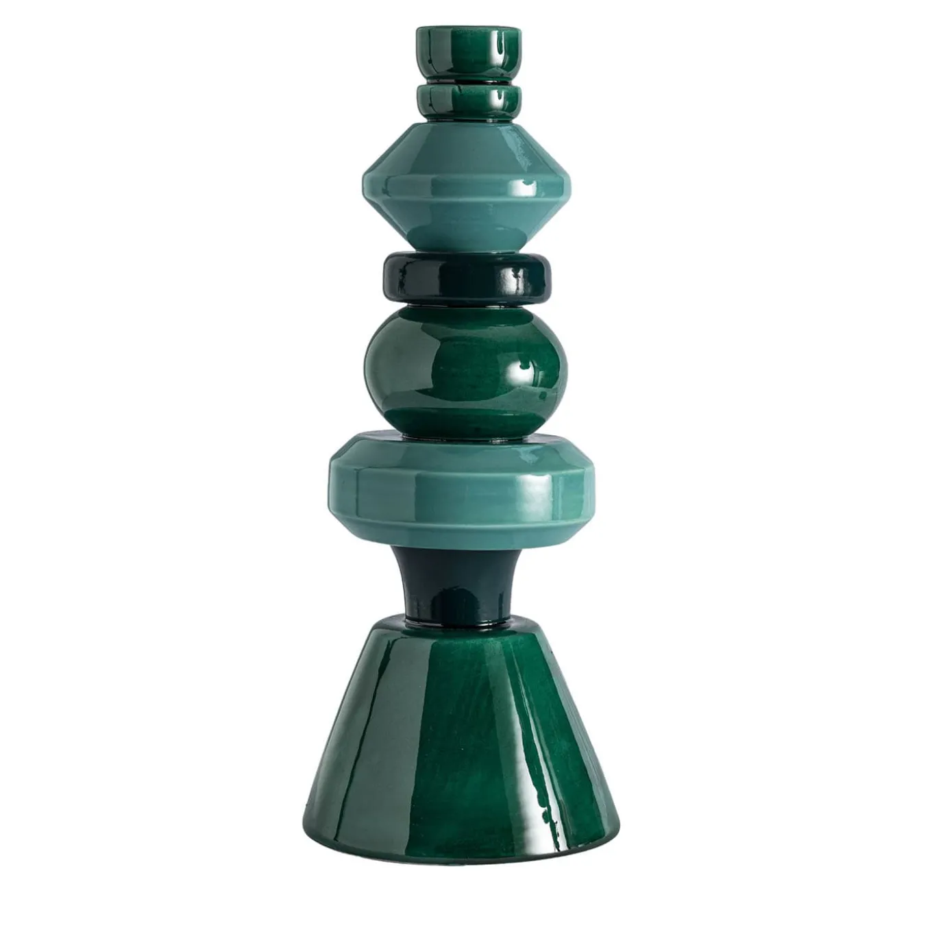 Candeliere geometrico alto verde