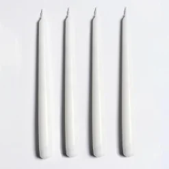 Candeliere in ceramica bianco e nero con 4 candele profumate