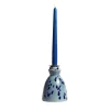 Candeliere in ceramica blu con 4 candele profumate