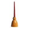 Candeliere in ceramica caramello con 4 candele profumate
