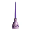 Candeliere in ceramica lilla con 4 candele profumate