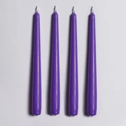 Candeliere in ceramica lilla con 4 candele profumate