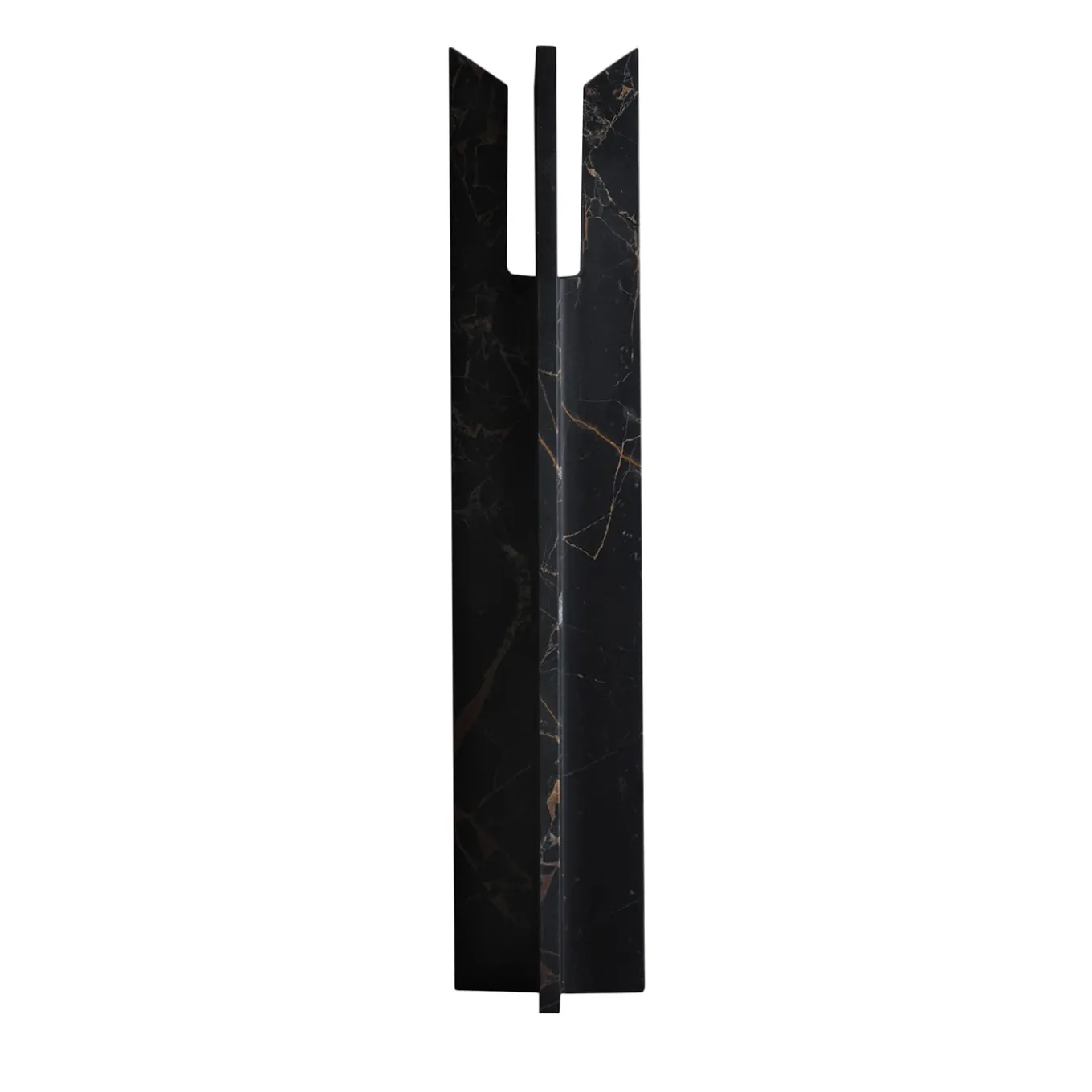 Candeliere Trinity L in marmo nero e oro