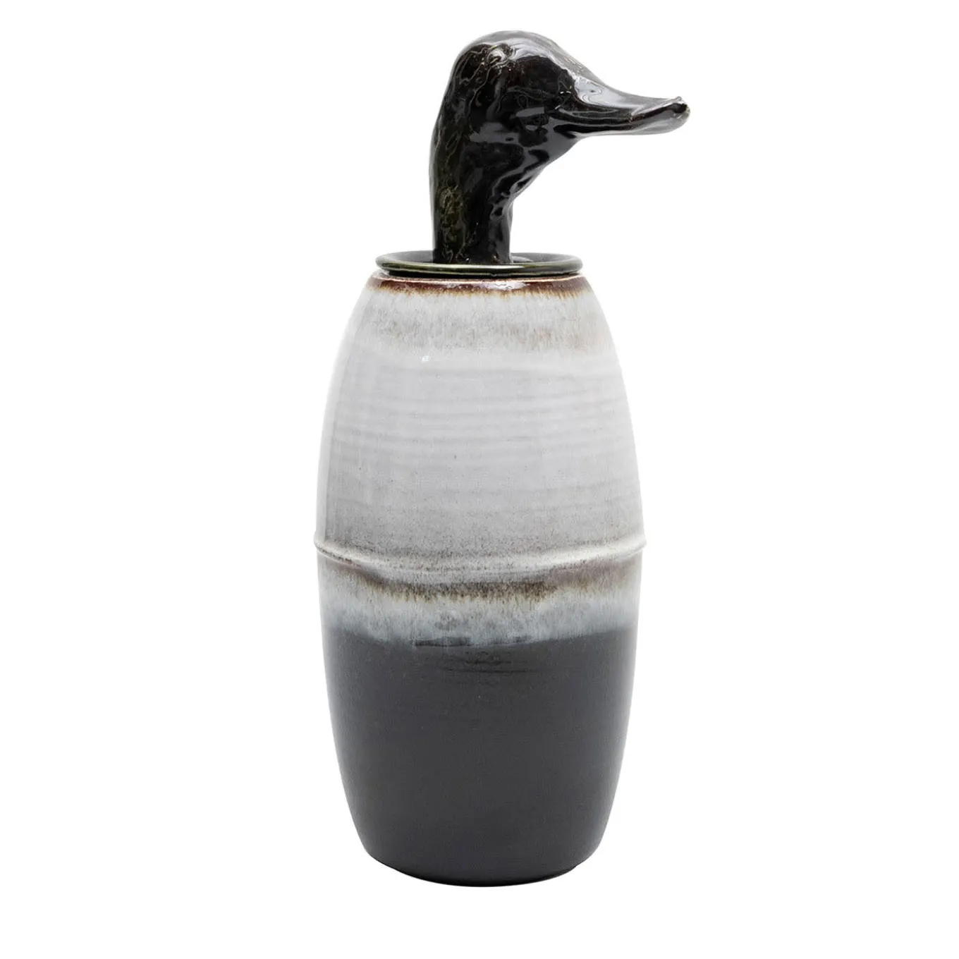 Canopo Anatra Vaso bianco e nero #3