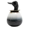 Canopo Anatra Vaso bianco e nero #1